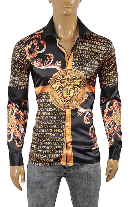 men designer versace shirt|Versace collection men shirt.